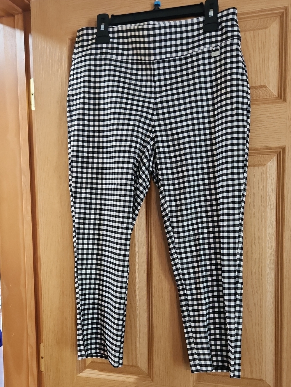 Rafaella Black and White Gingham Pants
